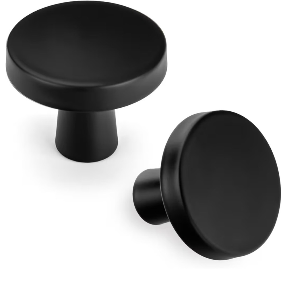 Goldenwarm Sleek Black Cabinet Knob Set